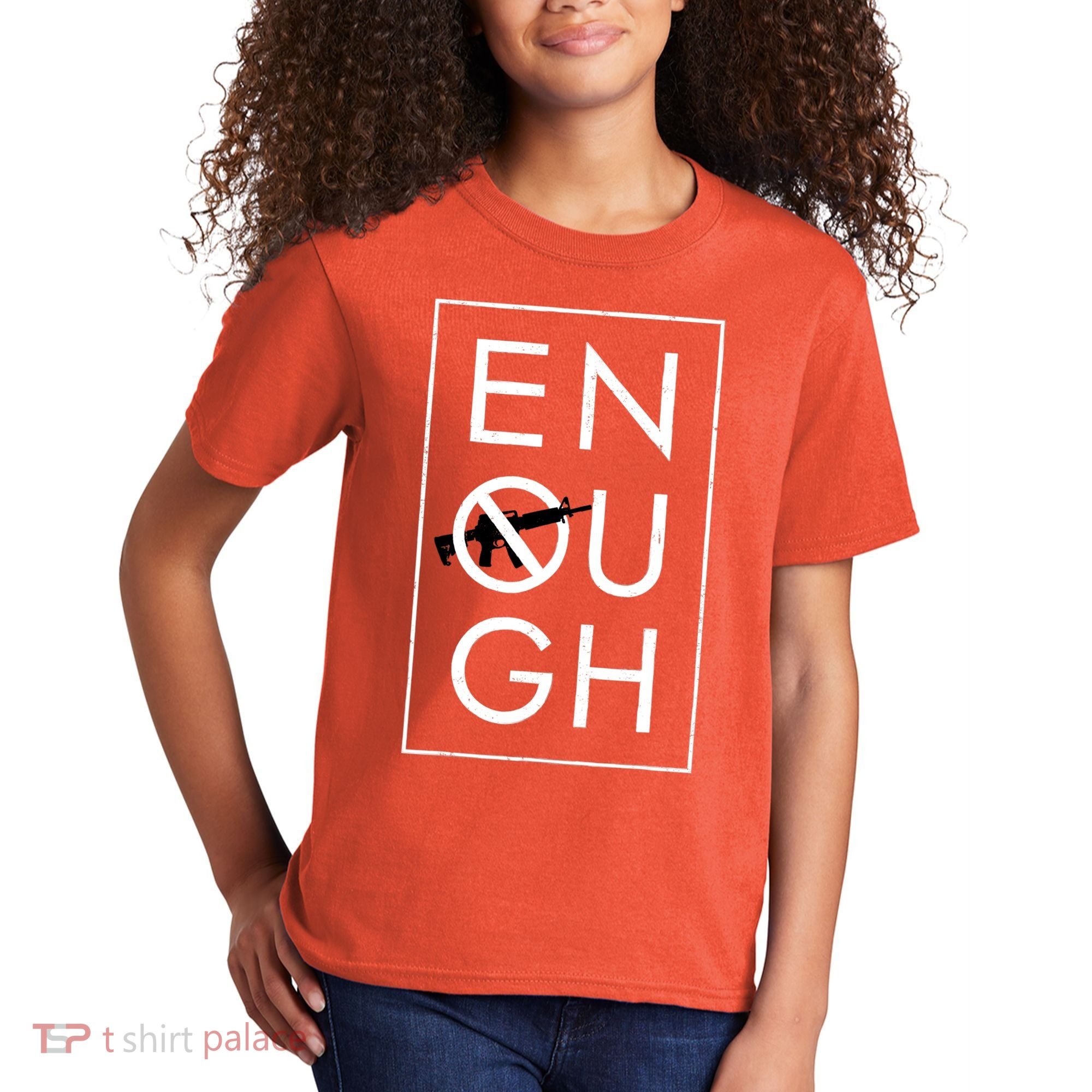 Enough School Walkout Shirt #Enough Ban Assault Weapons Kids T-Shirt