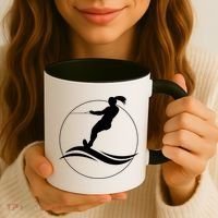 Eat Sleep Water Ski Waterski Waterskiing Skiing Waves Boat Great Gift Coffee Mug thumb 3