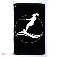 Eat Sleep Water Ski Waterski Waterskiing Skiing Waves Boat Great Gift Golf Towel thumb 0