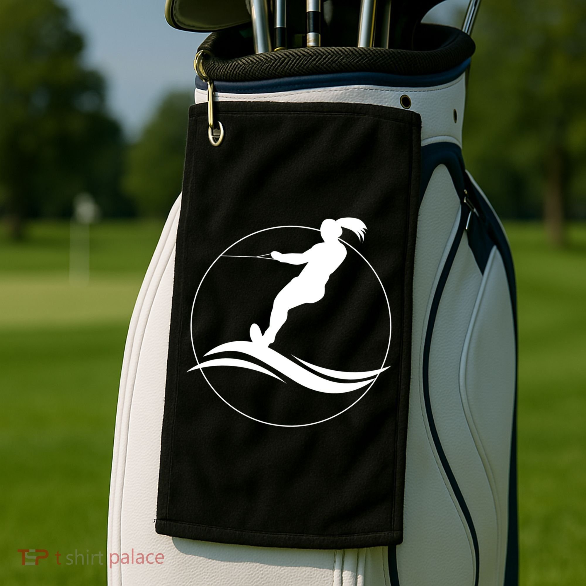 Eat Sleep Water Ski Waterski Waterskiing Skiing Waves Boat Great Gift Golf Towel