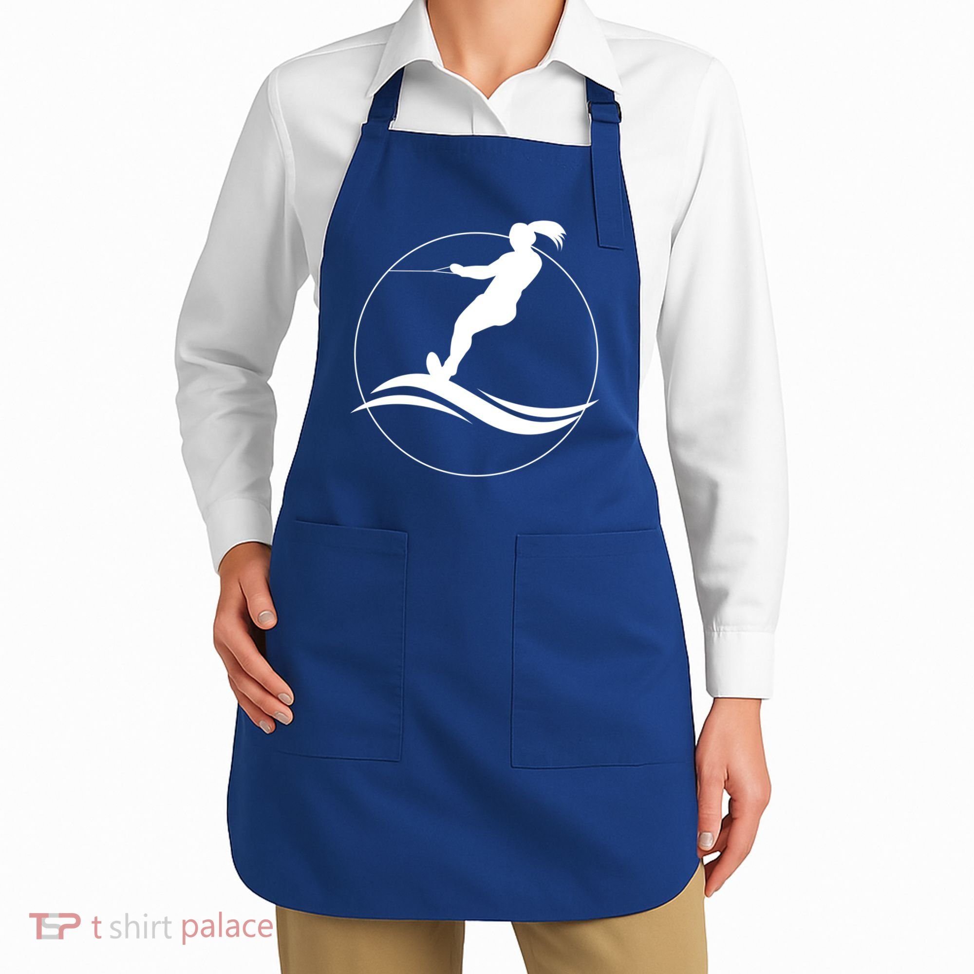 Eat Sleep Water Ski Waterski Waterskiing Skiing Waves Boat Great Gift Apron