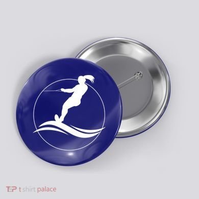 Eat Sleep Water Ski Waterski Waterskiing Skiing Waves Boat Great Gift Button