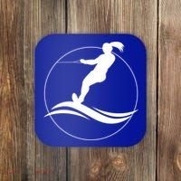 Eat Sleep Water Ski Waterski Waterskiing Skiing Waves Boat Great Gift Coaster thumb 0