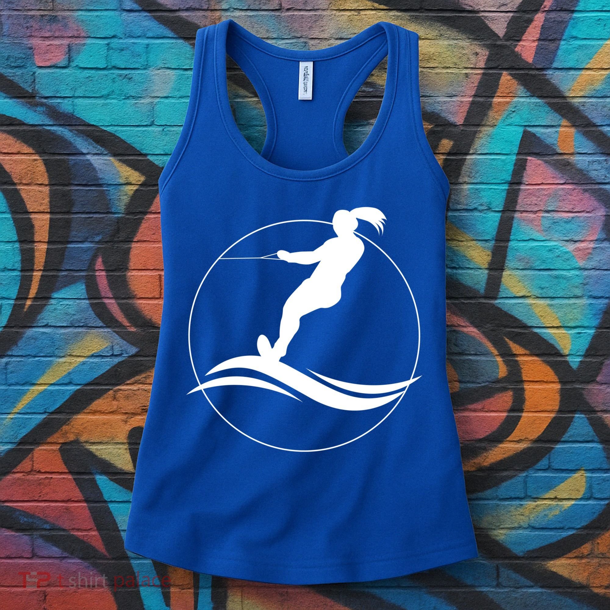 Eat Sleep Water Ski Waterski Waterskiing Skiing Waves Boat Great Gift Women's Tank Top