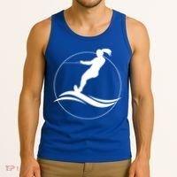 Eat Sleep Water Ski Waterski Waterskiing Skiing Waves Boat Great Gift Tank Top thumb 3
