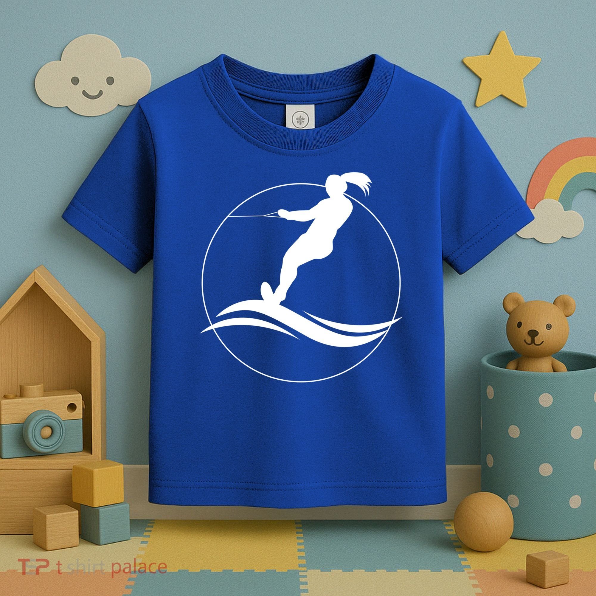 Eat Sleep Water Ski Waterski Waterskiing Skiing Waves Boat Great Gift Toddler T-Shirt