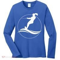 Eat Sleep Water Ski Waterski Waterskiing Skiing Waves Boat Great Gift Women's Long Sleeve Shirt thumb 0