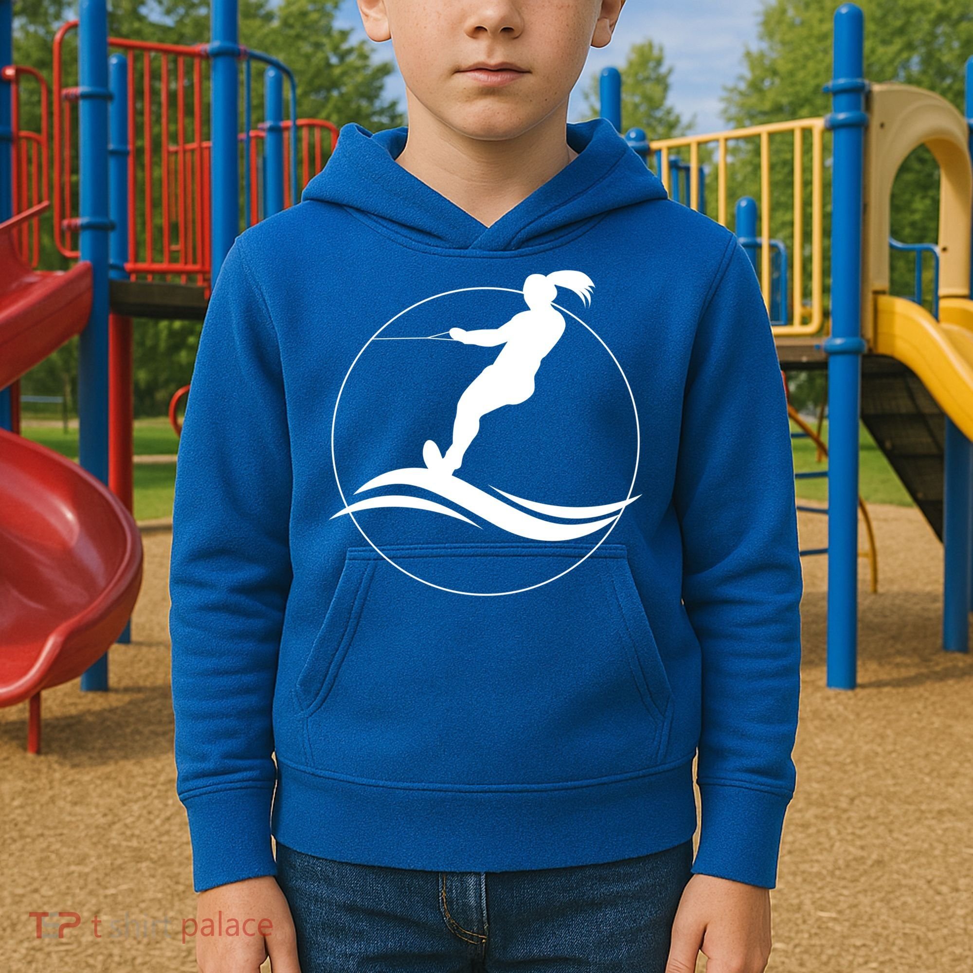 Eat Sleep Water Ski Waterski Waterskiing Skiing Waves Boat Great Gift Kids Hoodie