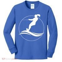 Eat Sleep Water Ski Waterski Waterskiing Skiing Waves Boat Great Gift Kids Long Sleeve Shirt thumb 0