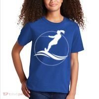 Eat Sleep Water Ski Waterski Waterskiing Skiing Waves Boat Great Gift Kids T-Shirt thumb 2