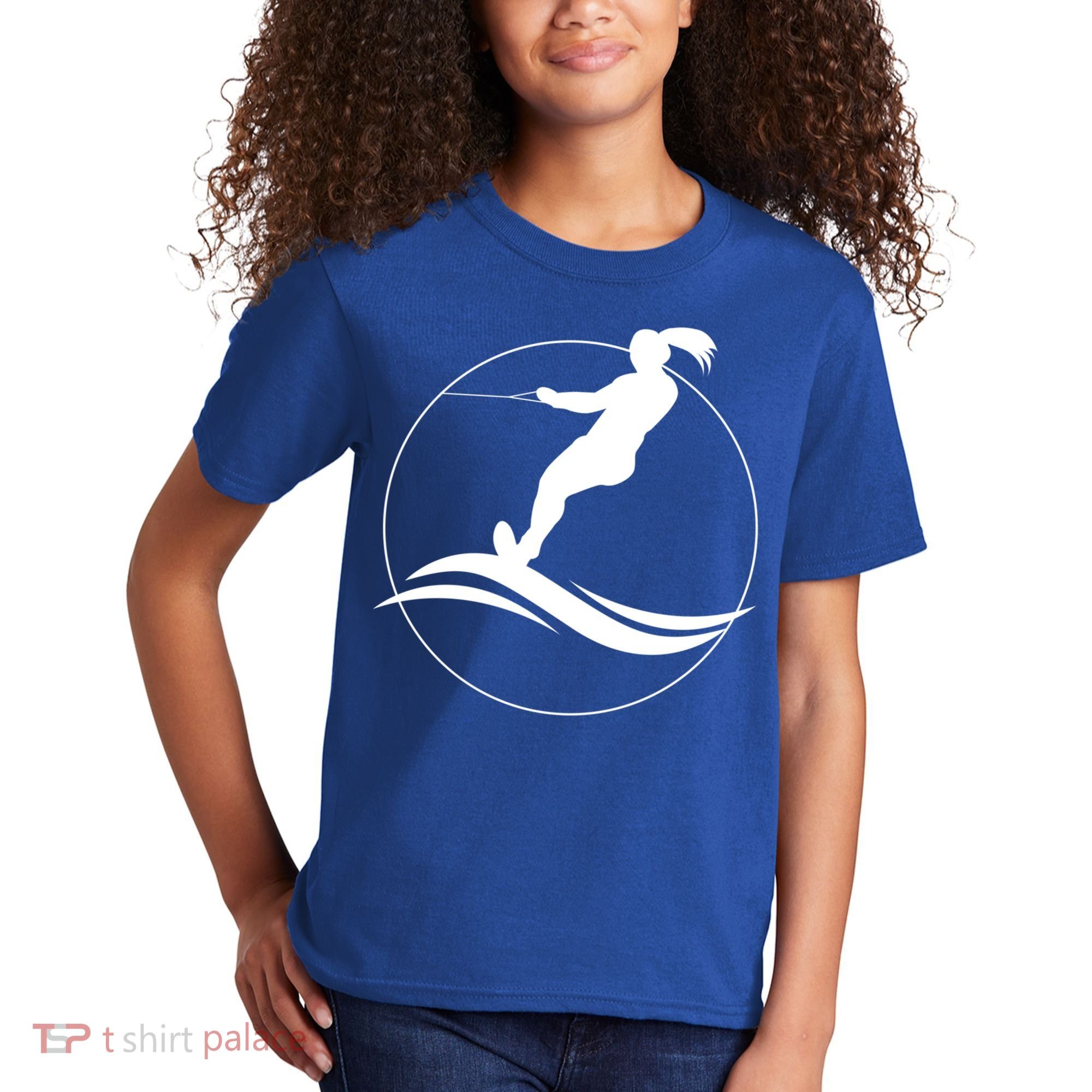 Eat Sleep Water Ski Waterski Waterskiing Skiing Waves Boat Great Gift Kids T-Shirt