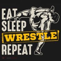 Eat Sleep Wrestle Repeat Funny Wrestling Gift Visor thumb 3