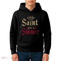 Every Saint Was A Sinner Kids Hoodie thumb 4