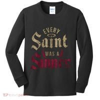 Every Saint Was A Sinner Kids Long Sleeve Shirt thumb 0