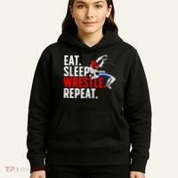 Eat Sleep Wrestle Repeat Hoodie thumb 5