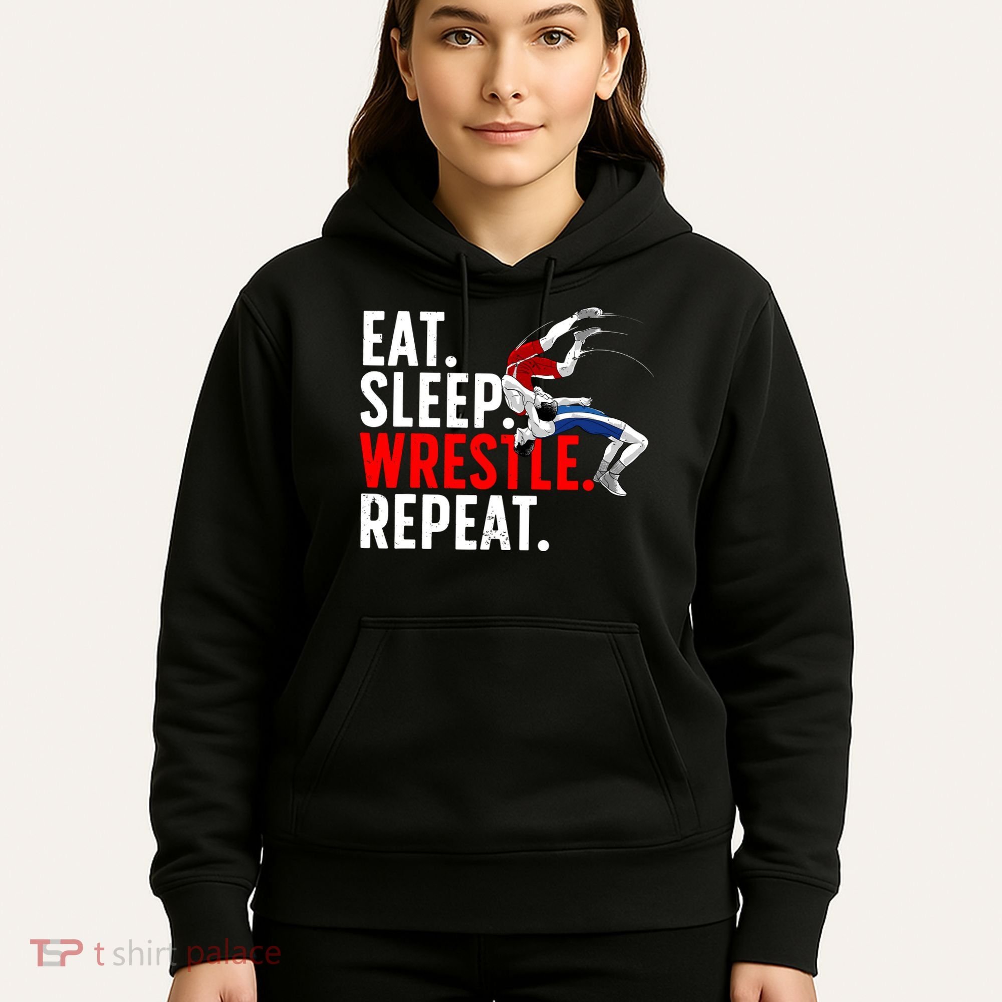 Eat Sleep Wrestle Repeat Hoodie