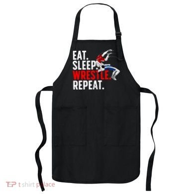 Eat Sleep Wrestle Repeat Apron