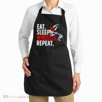 Eat Sleep Wrestle Repeat Apron thumb 2