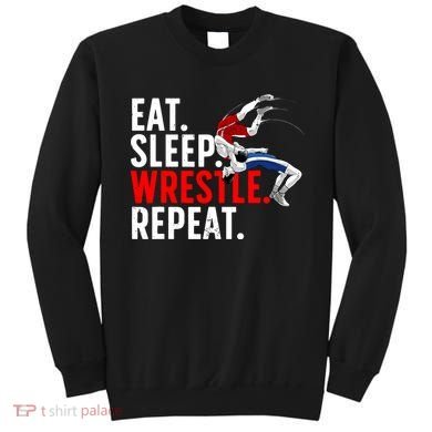 Eat Sleep Wrestle Repeat Sweatshirt