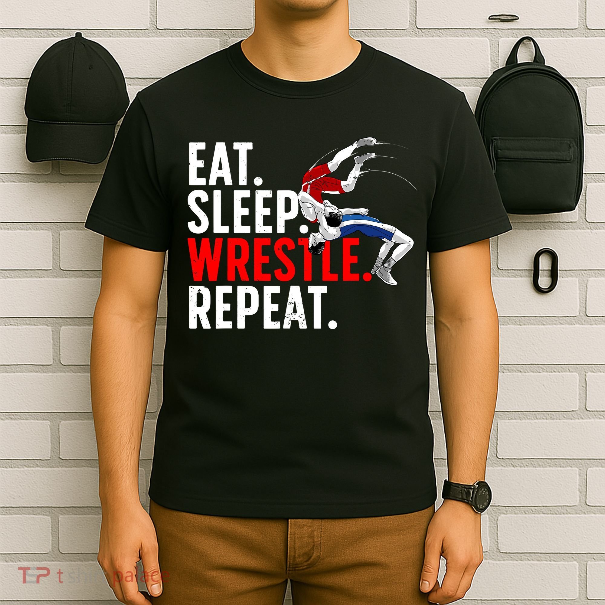 Eat Sleep Wrestle Repeat T-Shirt
