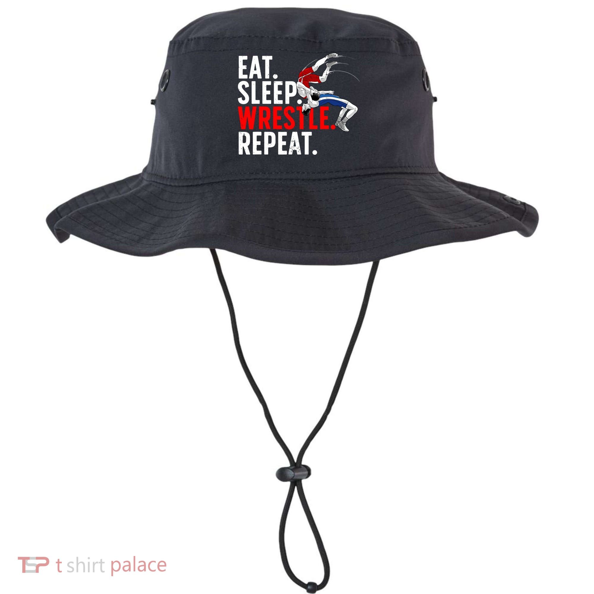 Eat Sleep Wrestle Repeat Bucket Hat