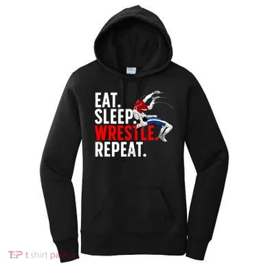 Eat Sleep Wrestle Repeat Women's Hoodie