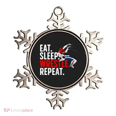 Eat Sleep Wrestle Repeat Ornament