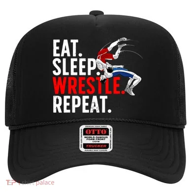 Eat Sleep Wrestle Repeat Hat