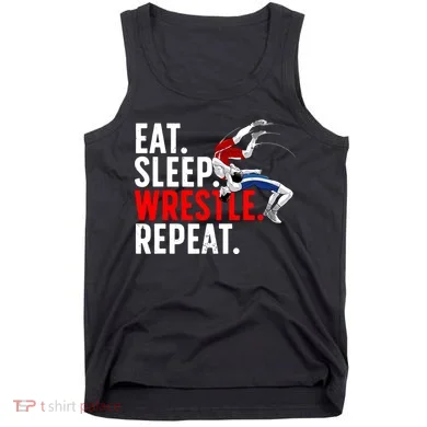 Eat Sleep Wrestle Repeat Tank Top