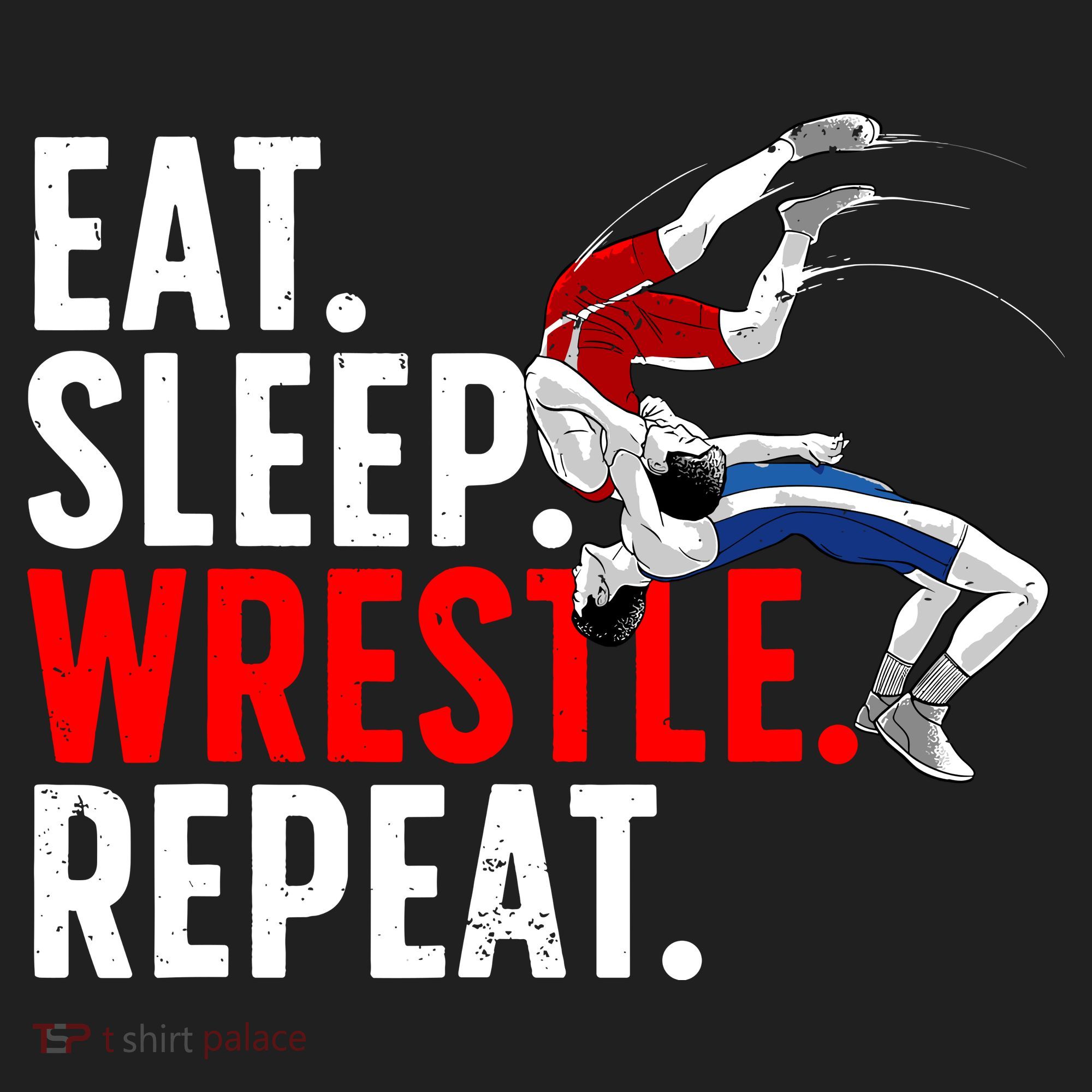 Eat Sleep Wrestle Repeat Golf Towel