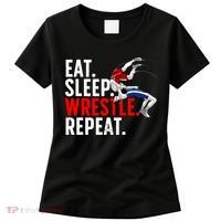 Eat Sleep Wrestle Repeat Women's T-Shirt thumb 0