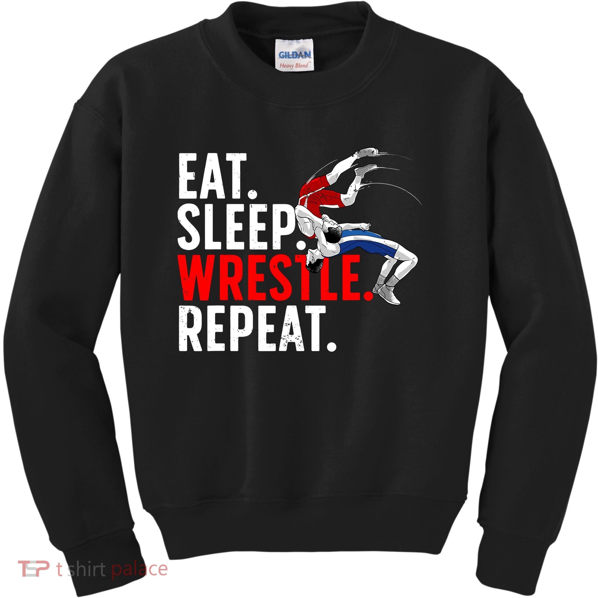 Eat Sleep Wrestle Repeat Kids Sweatshirt