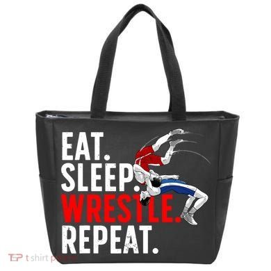 Eat Sleep Wrestle Repeat Tote Bag