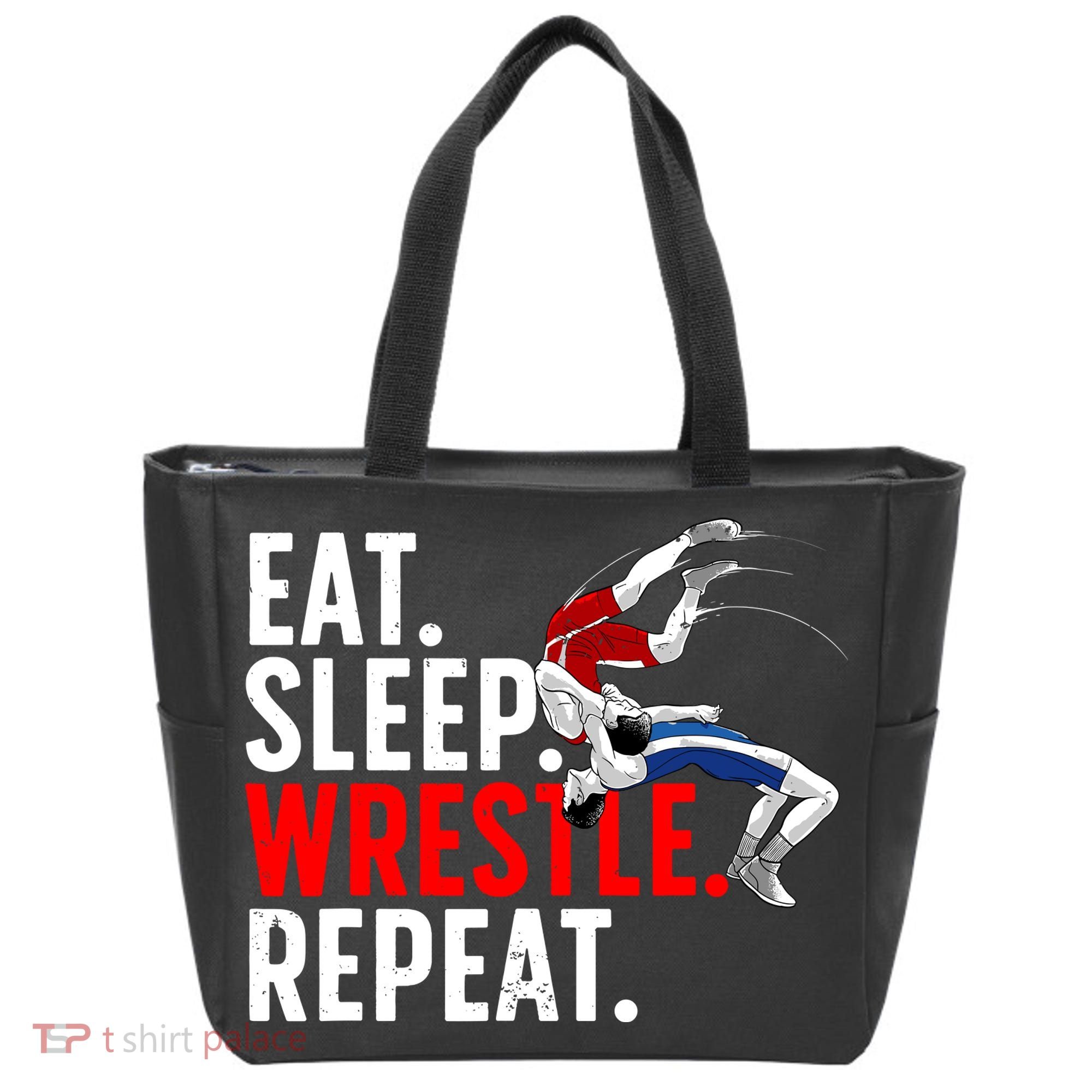 Eat Sleep Wrestle Repeat Tote Bag