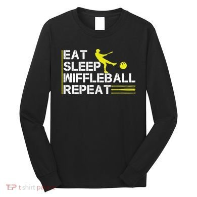 Eat Sleep Wiffleball Repeat Long Sleeve Shirt