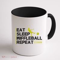Eat Sleep Wiffleball Repeat Coffee Mug thumb 1