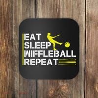 Eat Sleep Wiffleball Repeat Coaster thumb 0