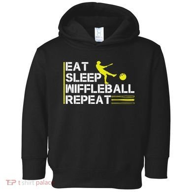 Eat Sleep Wiffleball Repeat Toddler Hoodie