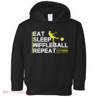 Eat Sleep Wiffleball Repeat Toddler Hoodie thumb 0