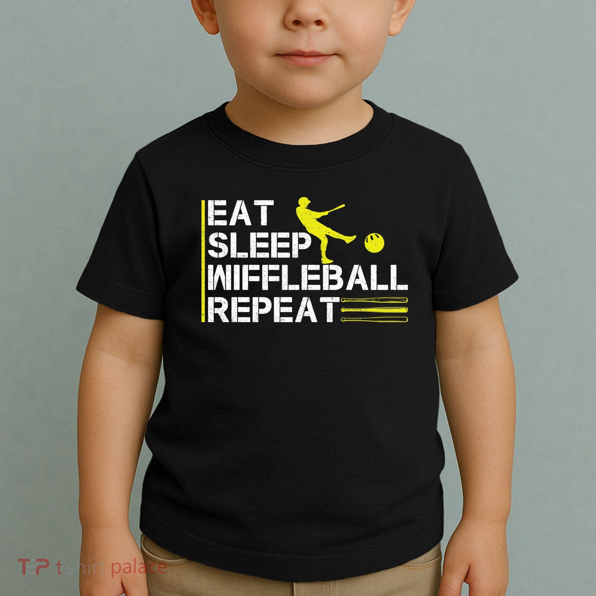 Eat Sleep Wiffleball Repeat Toddler T-Shirt