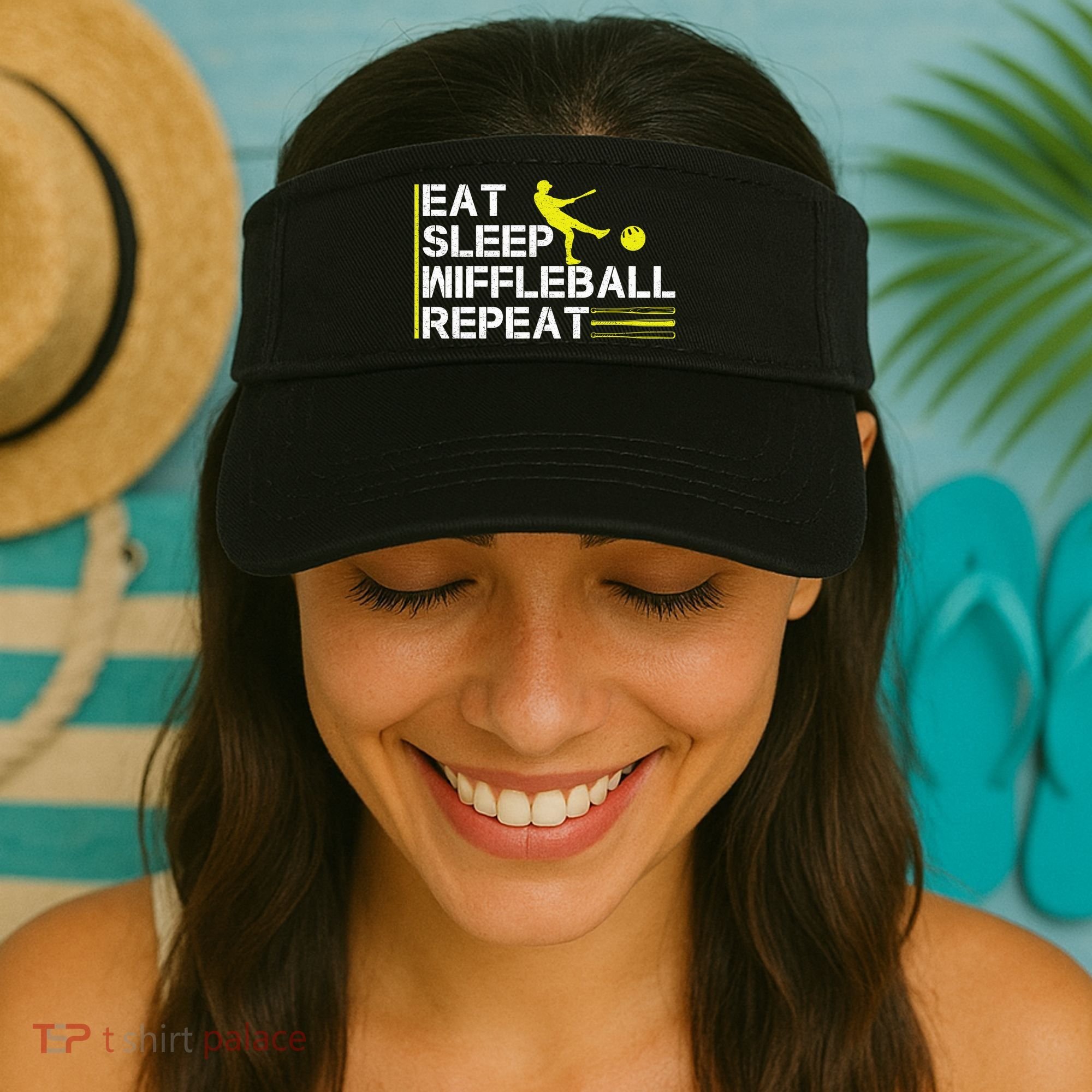 Eat Sleep Wiffleball Repeat Visor