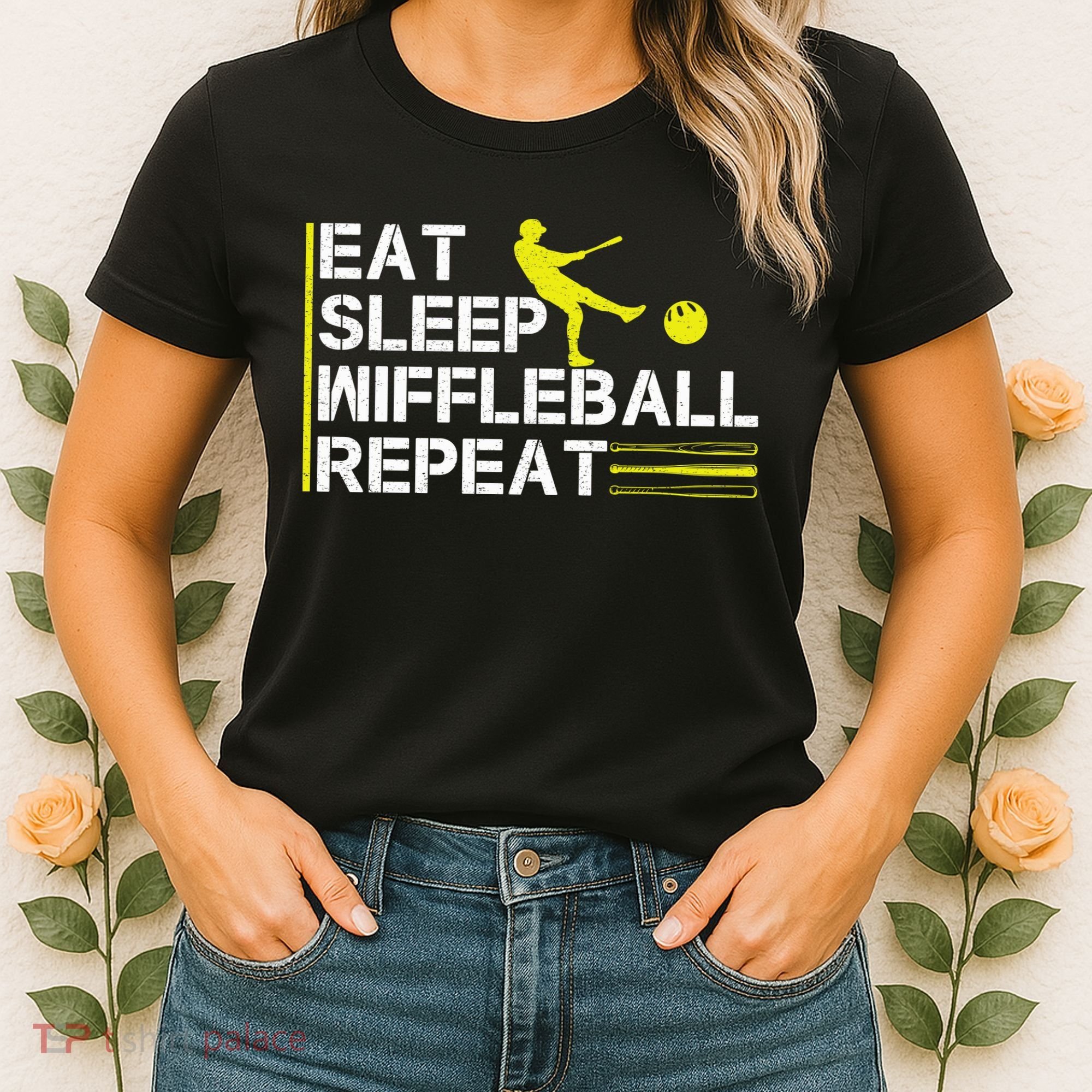 Eat Sleep Wiffleball Repeat Women's T-Shirt