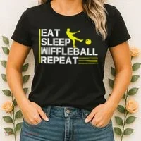 Eat Sleep Wiffleball Repeat Women's T-Shirt thumb 2
