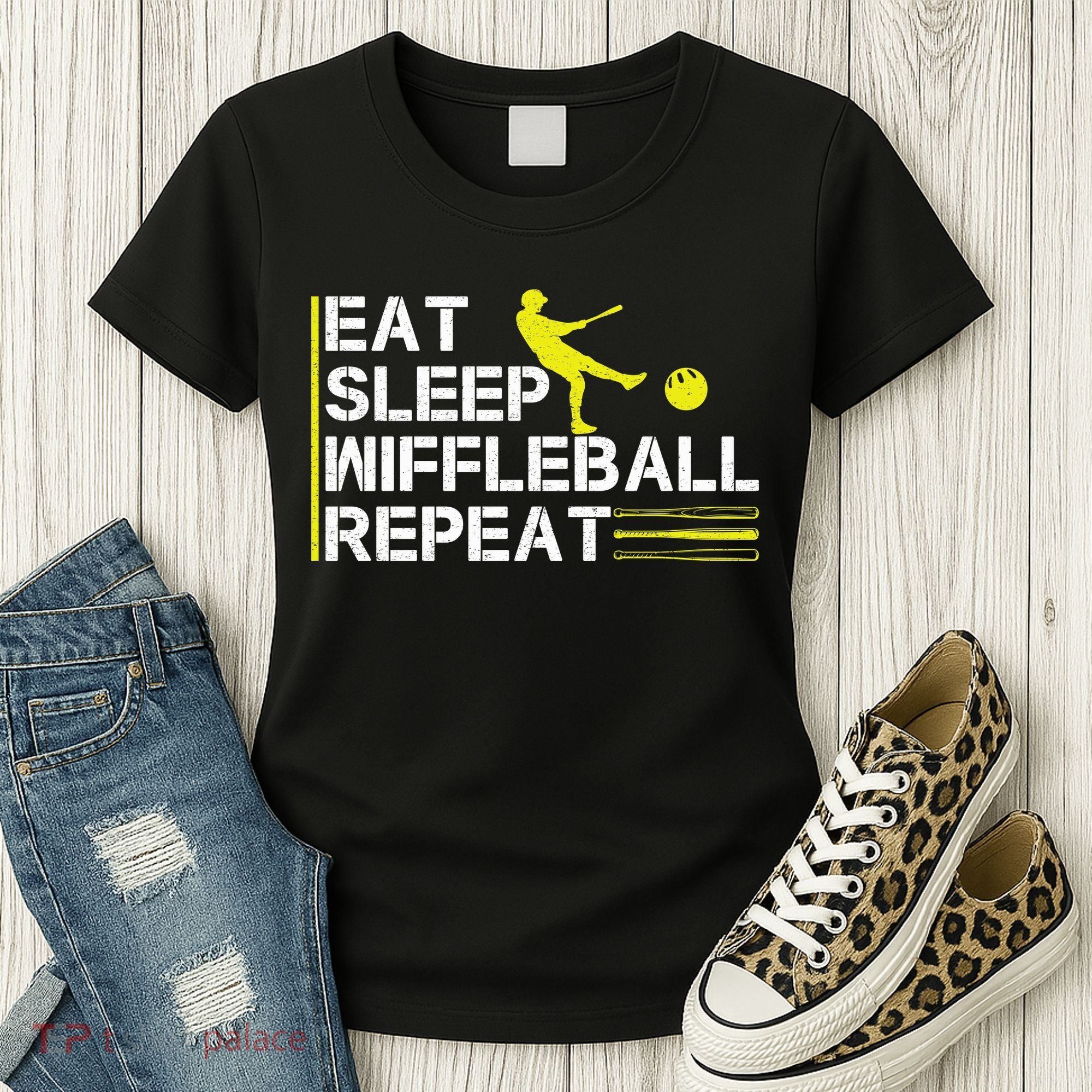 Eat Sleep Wiffleball Repeat Women's T-Shirt
