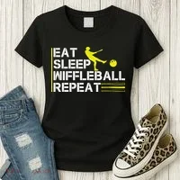 Eat Sleep Wiffleball Repeat Women's T-Shirt thumb 3