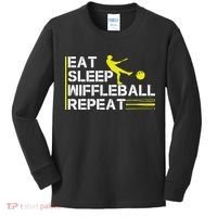 Eat Sleep Wiffleball Repeat Kids Long Sleeve Shirt thumb 0