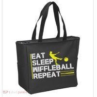 Eat Sleep Wiffleball Repeat Tote Bag thumb 2