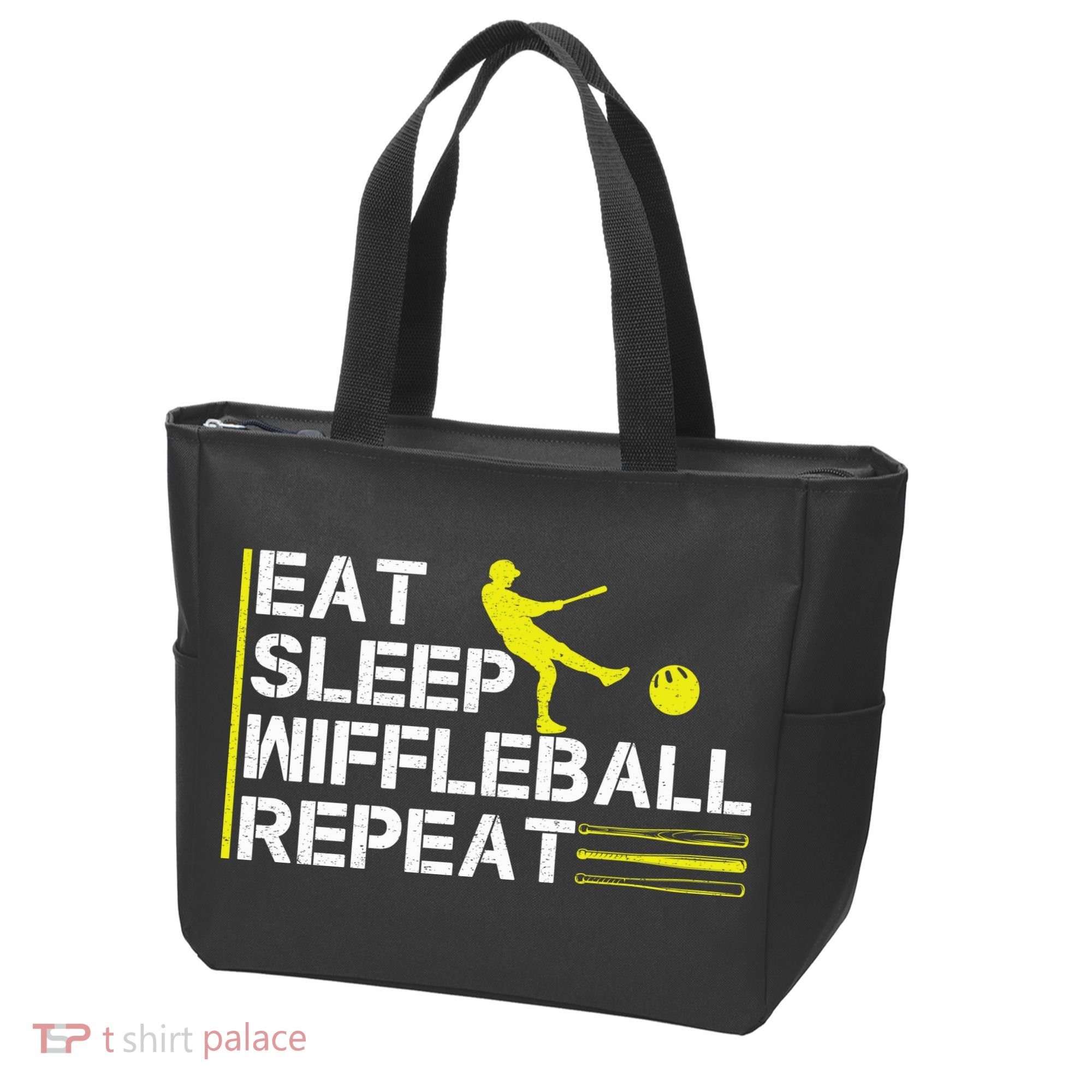 Eat Sleep Wiffleball Repeat Tote Bag