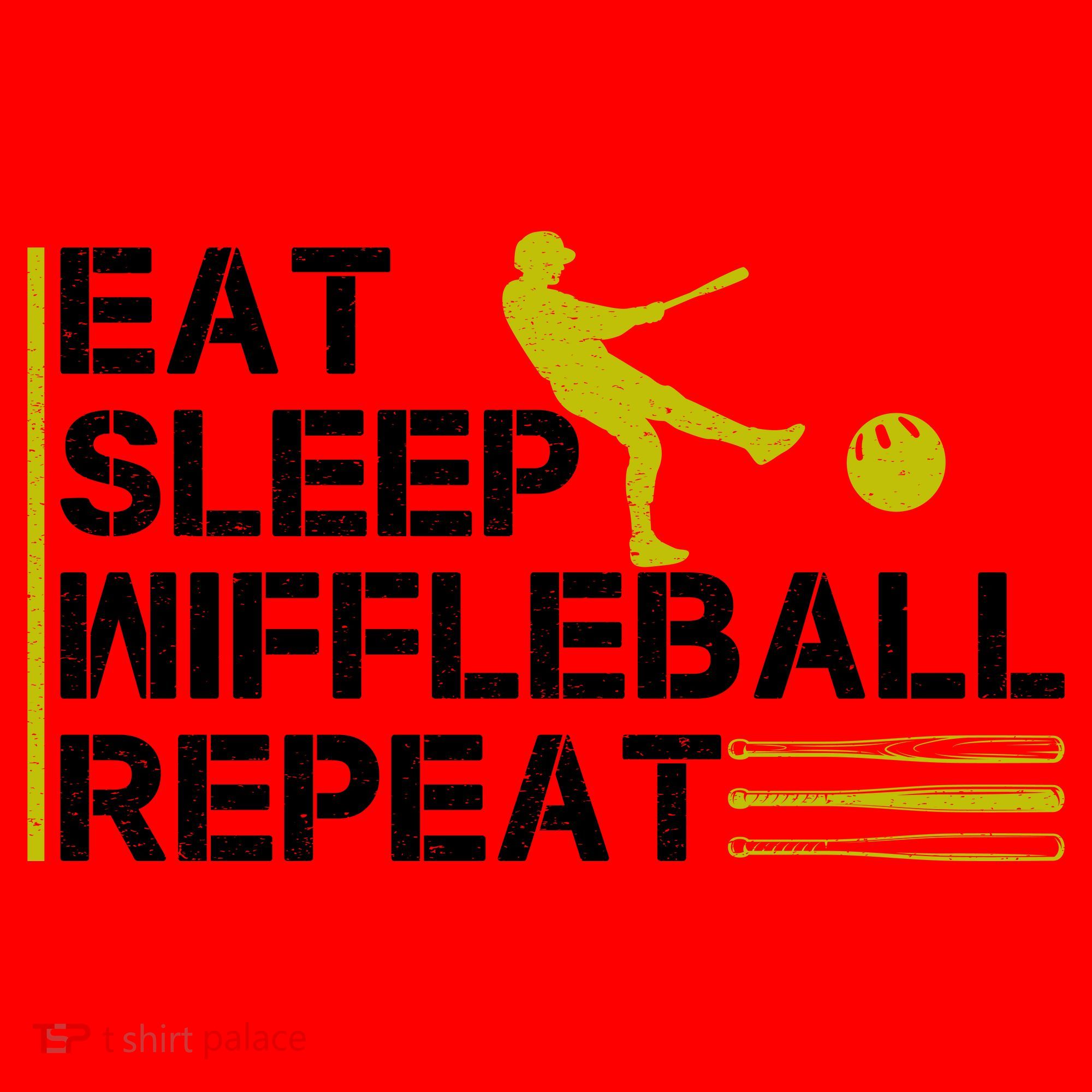 Eat Sleep Wiffleball Repeat Santa Hat