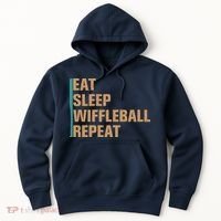 Eat Sleep Wiffleball Repeat Funny Hoodie thumb 0